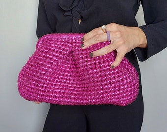 FUCHSIA Clutch Bag, Perfect for Weddings, Evenings, Festivals, and More, Wedding bag for guests, Evening bag clutch