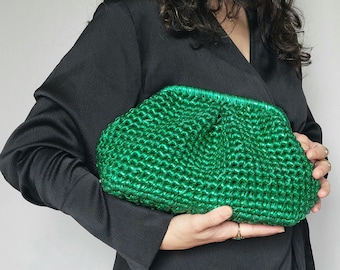 Bolso de noche VERDE esmeralda, bolso de boda verde, bolso clutch de boda verde esmeralda, bolso de boda para invitados, bolso de noche clutch