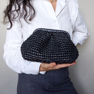 Night Blue Wedding Bag, Blue Clutch Bag, Blue Evening Pouch Bag, Wedding bag for guests, Evening bag clutch