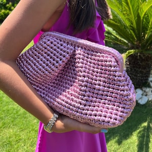 Pochette de soirée ROSE, Pochette de sac de mariage rose pour femme, Sac de mariage pour invités, Pochette de sac de soirée