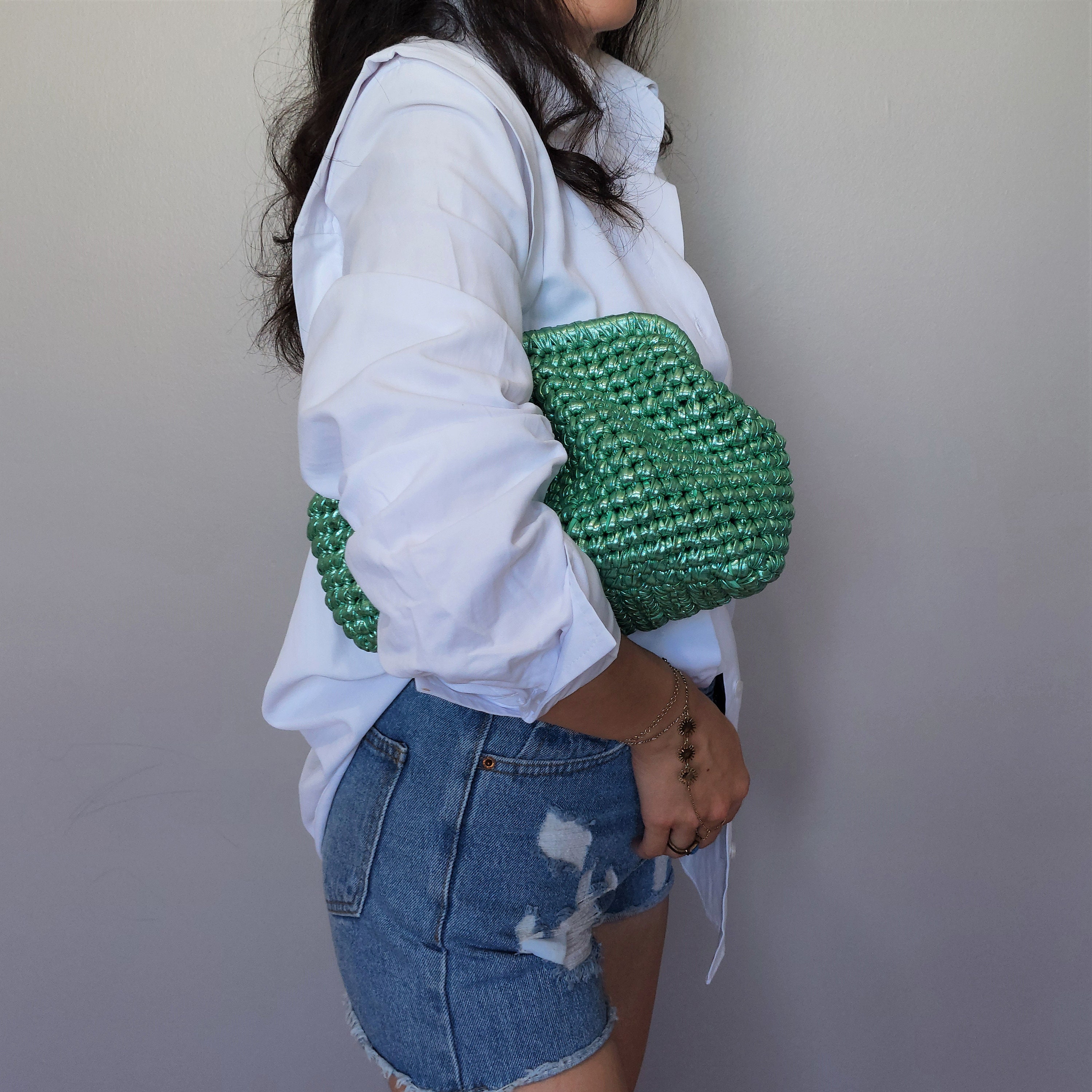 GREEN Wedding Bag, Green Evening Clutch, Green Pouch Bag