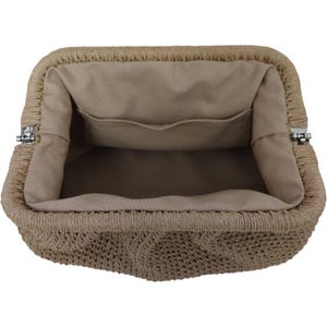 Raffia häkeln Clutch Bag, Stroh Handtasche für Frauen, handgefertigte Abendtasche Bild 15