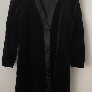 Vintage Black Velvet Dress image 3