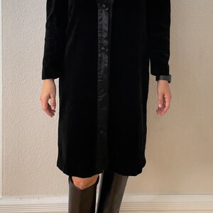 Vintage Black Velvet Dress image 2