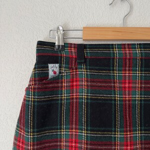 Vintage Plaid Wool Skirt image 4