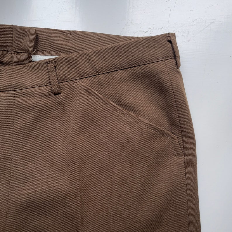Vintage Brown Flare Pants 70s image 7