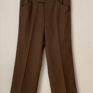 Vintage Brown Flare Pants 70s image 4
