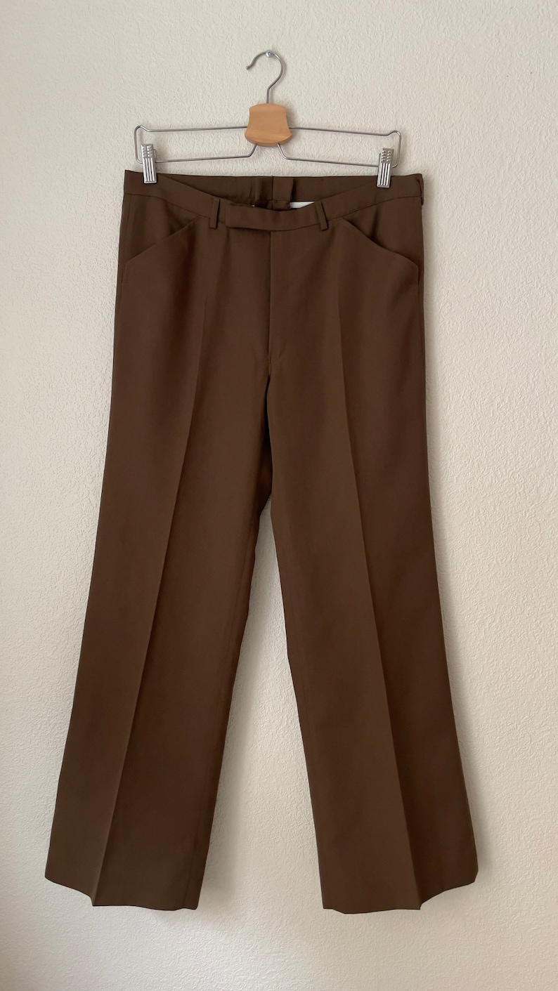 Vintage Brown Flare Pants 70s image 4