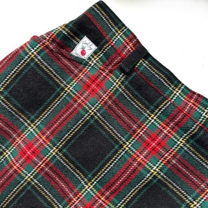 Vintage Plaid Wool Skirt image 6