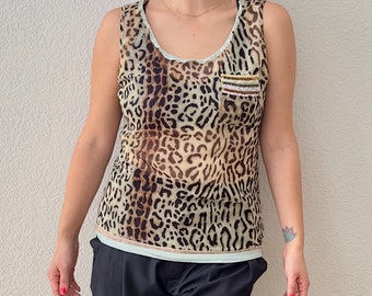 Leopard Print Silk Top