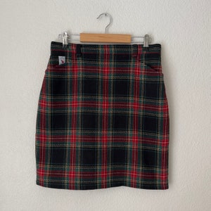 Vintage Plaid Wool Skirt image 3