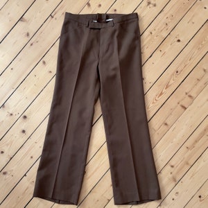 Vintage Brown Flare Pants 70s image 3