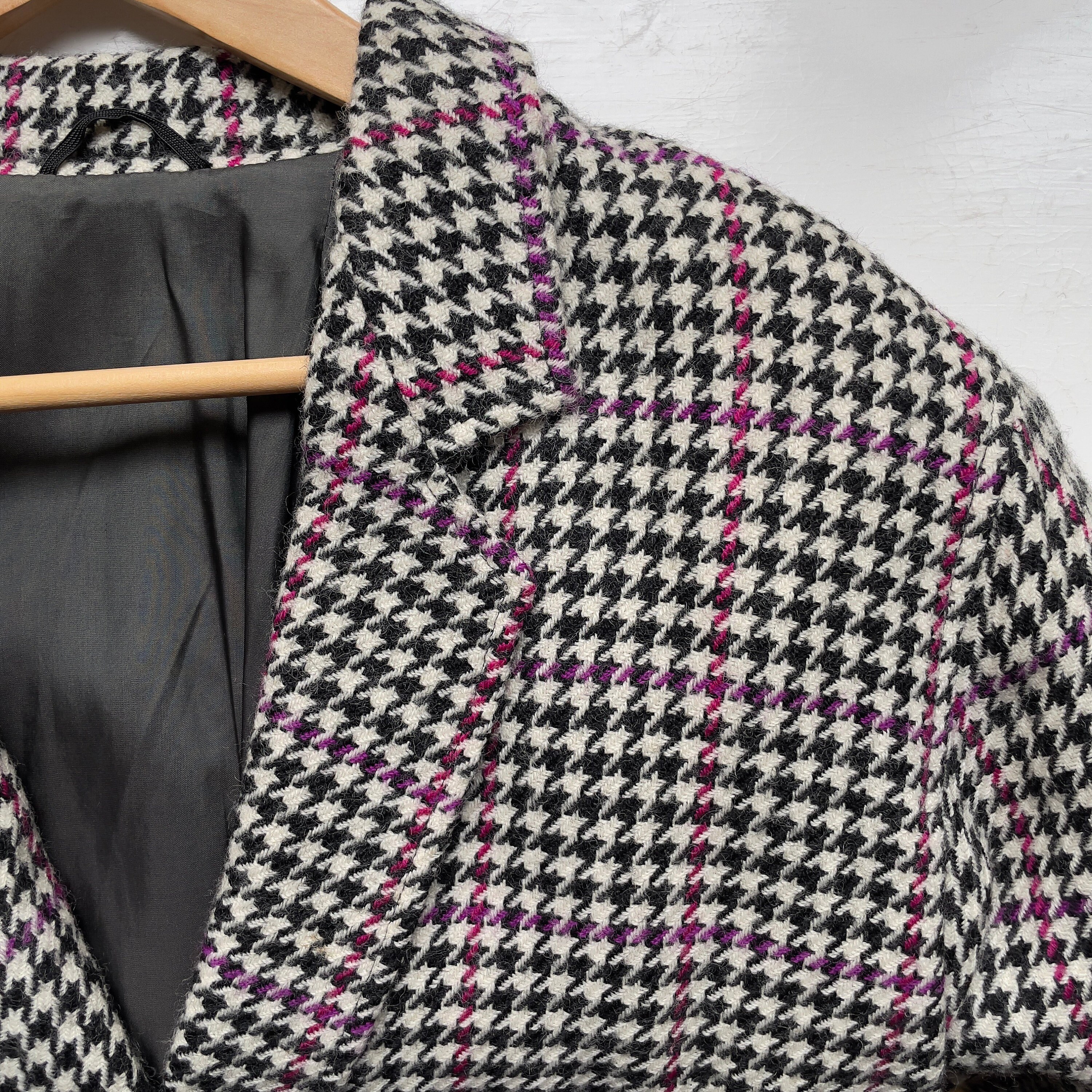 Vintage Houndstooth Blazer Marella - Etsy