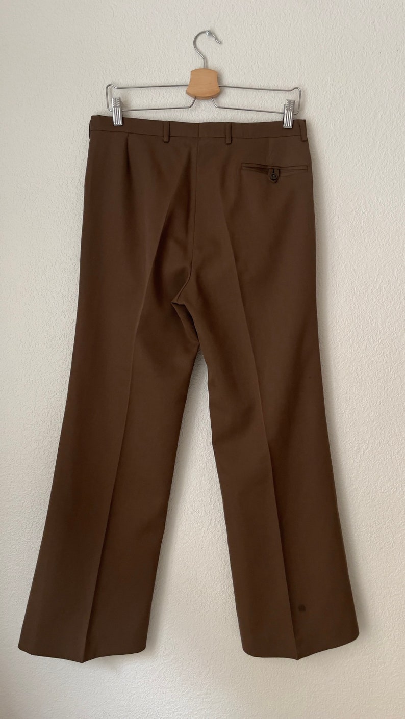Vintage Brown Flare Pants 70s image 5