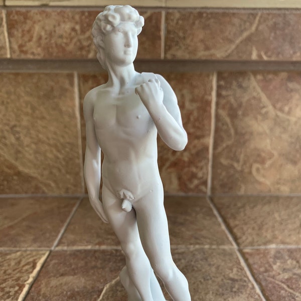 Statue of David by Michelangelo, 3D Printed in Resin and Primed in White, 6.5 Inches Tall or 3.75 Inches Tall