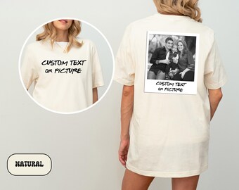 Camiseta personalizada com foto vintage com seu texto, camiseta com foto vintage com texto personalizado, camiseta com imagem personalizada, camiseta gráfica personalizada, presente de aniversário