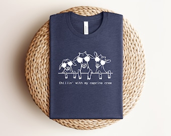 Camisa de cabras divertidas, camisetas lindas de cabras, camisa de niña granjera, amante de las cabras, camisa de animales de granja, regalo de cabra, camiseta de animales de granja