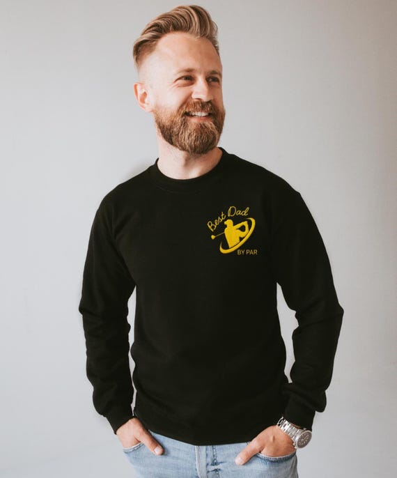 Embroidery Dad Golf Sweatshirt, Best Dad by Par Sweater