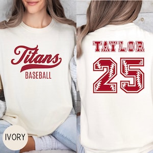 Custom Baseball Shirt With Name Comfort Colors, Custom Team Name Jersey Tshirt, Baseball Team Tees, Personalized Baseball Gift, Gameday Mom
