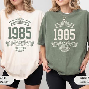 Chemise personnalisée pour 40e anniversaire, couleurs confortables, t-shirt pour 40e anniversaire, cadeau personnalisé pour 40e anniversaire, 40e chemises pour voyage de fête d&#39;anniversaire pour filles