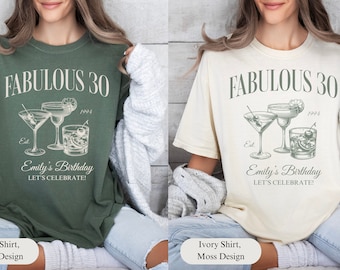 Custom 30th Birthday Shirt Comfort Colors, 30 Birthday Party Girls Trip Shirts, Personalized 30th Birthday Gift, Birthday Est 1994 Tee