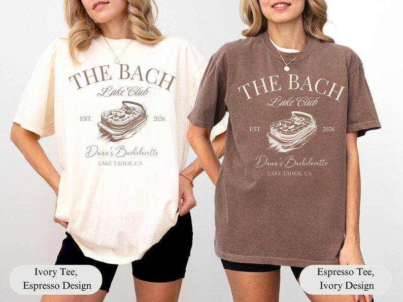 Custom Lake Bachelorette Party Shirt, Personalized Beach Bachelorette Tee, Last Trail Before the Veil, Camp Bach, Camping Bach T-shirt afbeelding 3