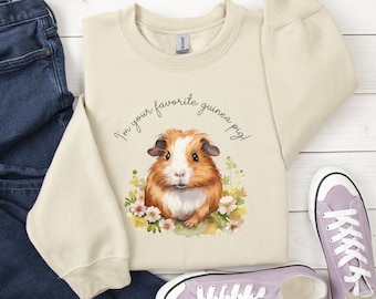 Felpa con porcellino d'India carina, maglione con porcellino d'India, amante dei porcellini d'India, maglietta con animali da fattoria, maglietta per amanti degli animali, maglietta con porcellino d'India, girocollo o felpa con cappuccio