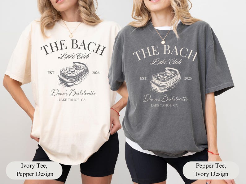Custom Lake Bachelorette Party Shirt, Personalized Beach Bachelorette Tee, Last Trail Before the Veil, Camp Bach, Camping Bach T-shirt afbeelding 4