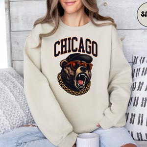 Chicago Football Sweatshirt, Vintage Chicago Football Sweater, Chicago Fan Crewneck, Chicago Game Day Sweater, Game Day,  Football Season