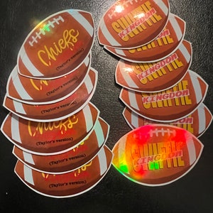 Swift Kansas City holographic NFL sticker for Chiefs Kingdom & T Swift fans |Travis Kelce KC Chiefs Era