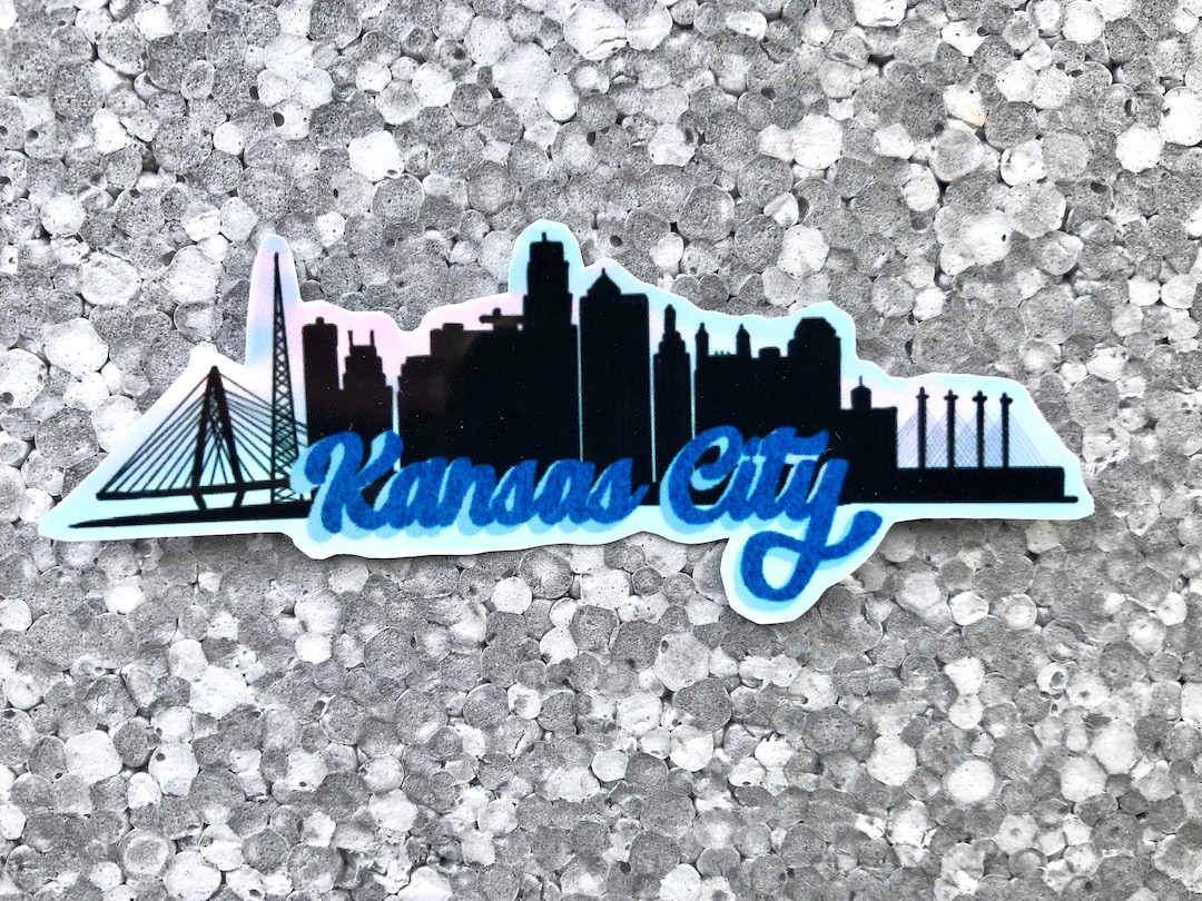 Kansas City Skyline Holographic Sticker— KC Sticker, KCMO Sticker - Etsy