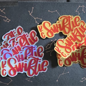 KC Swift fan | T Swift Kansas City holographic NFL sticker for Chiefs Kingdom & Swifty fans |Travis Kelce KC Chiefs Era