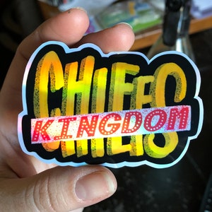 Kansas City holographic NFL sticker for Chiefs Kingdom fans
