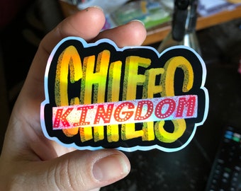 Holografische NFL-sticker Kansas City voor fans van Chiefs Kingdom