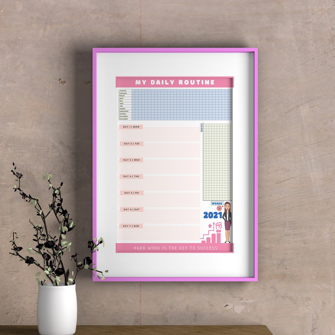 Daily Routine Printable Chart & Analyzer - Etsy