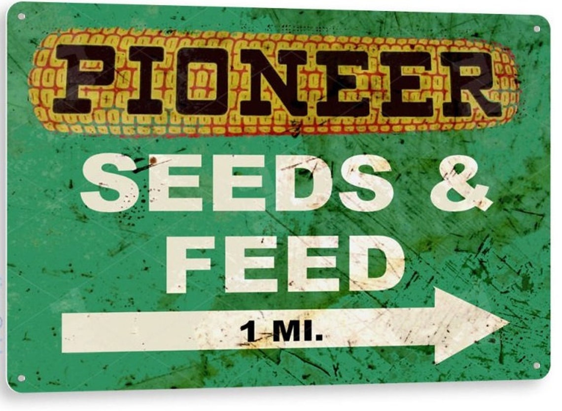 Classic Pioneer Seed Sign Vintage Style Country Kitchen Home Etsy