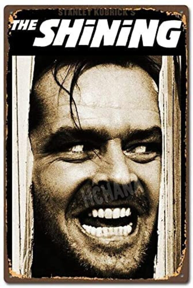 Vintage Horror Movie Tin Signs Retro the Shining Metal Tin Etsy