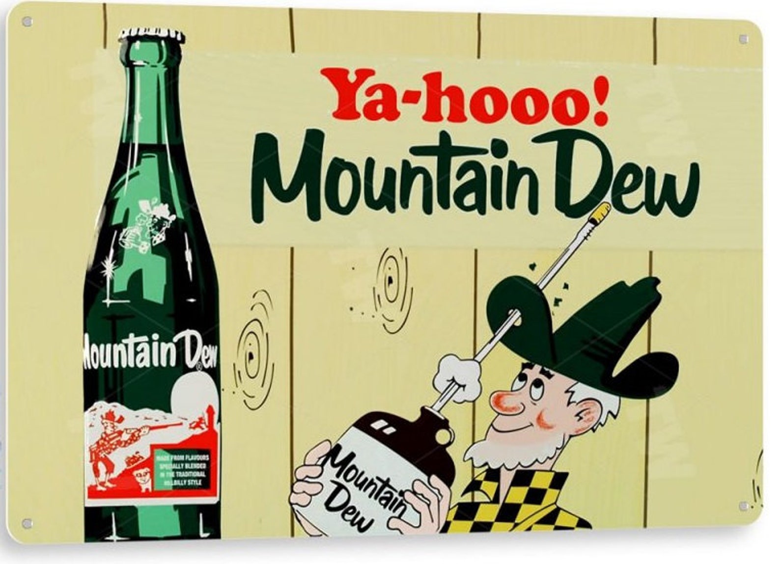 Classic Mountain Dew Sign Bar Man Cave Vintage Retro Style Etsy
