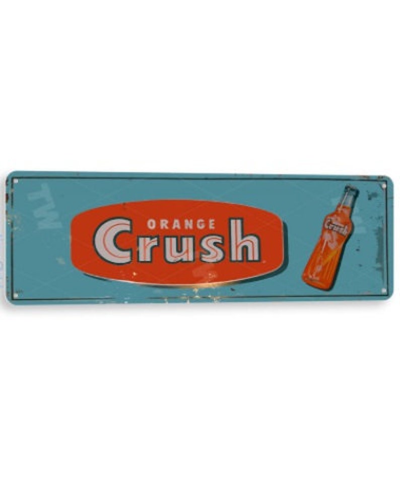 ORANGE CRUSH 1920 OLD ADVERT LARGE METAL TIN SIGN POSTER VINTAGE STYLE ORANGE CRUSH 1920 OLD ADVERT LARGE METAL TIN SIGN POSTER VINTAGE STYLE