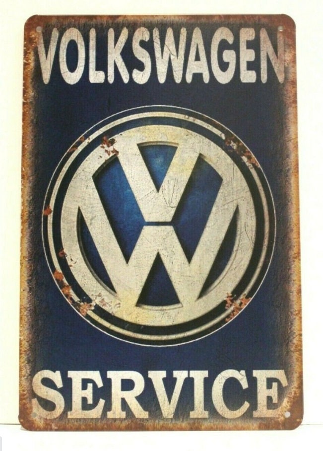Volkswagen Tin Sign Vintage Style Man Cave Garage Repair Shop Etsy