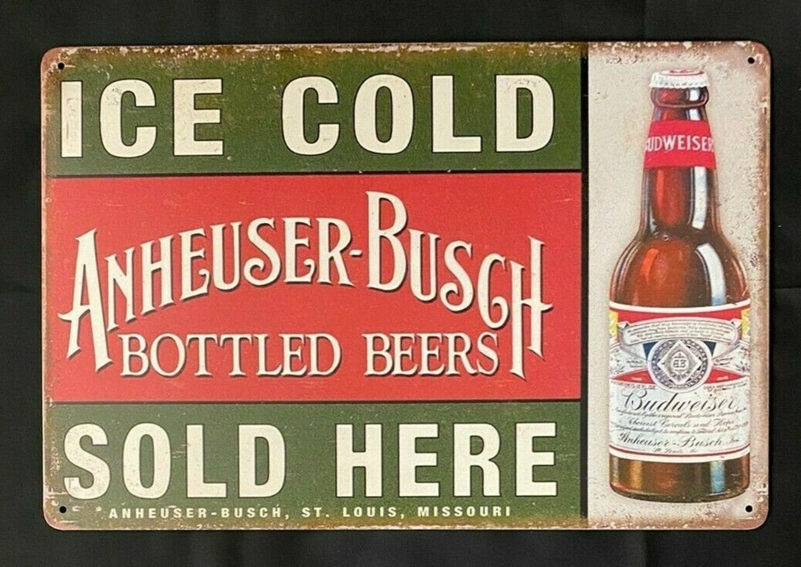 Classic Budweiser Beer Vintage Antique Collectible Tin Metal Etsy