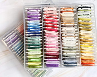 Embroidery Floss for Cross Stitch Thread String Kit 80 Skeins w/ Organizer Storage Box