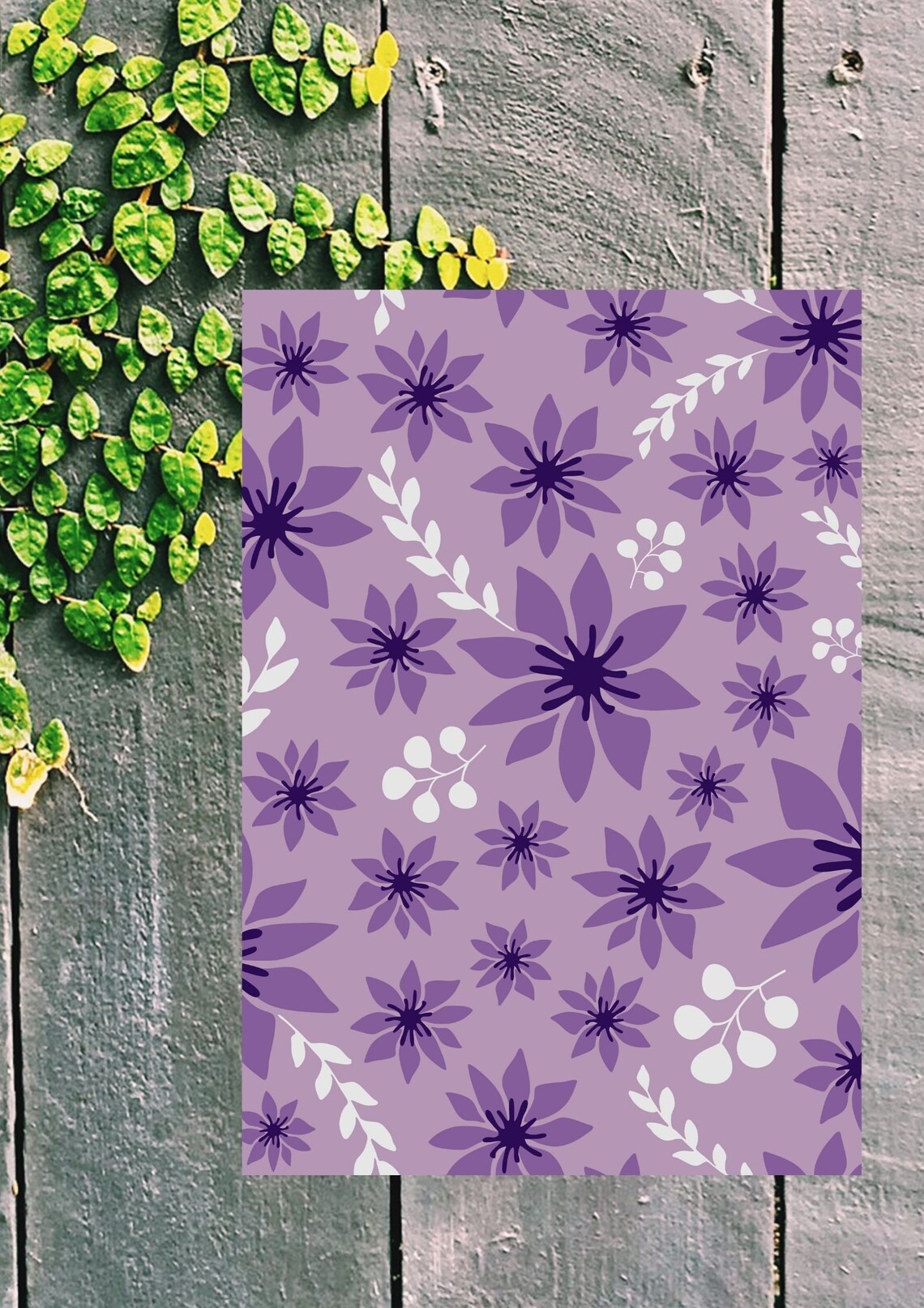 Floral design A4 scrapbook decorative Paper Etsy