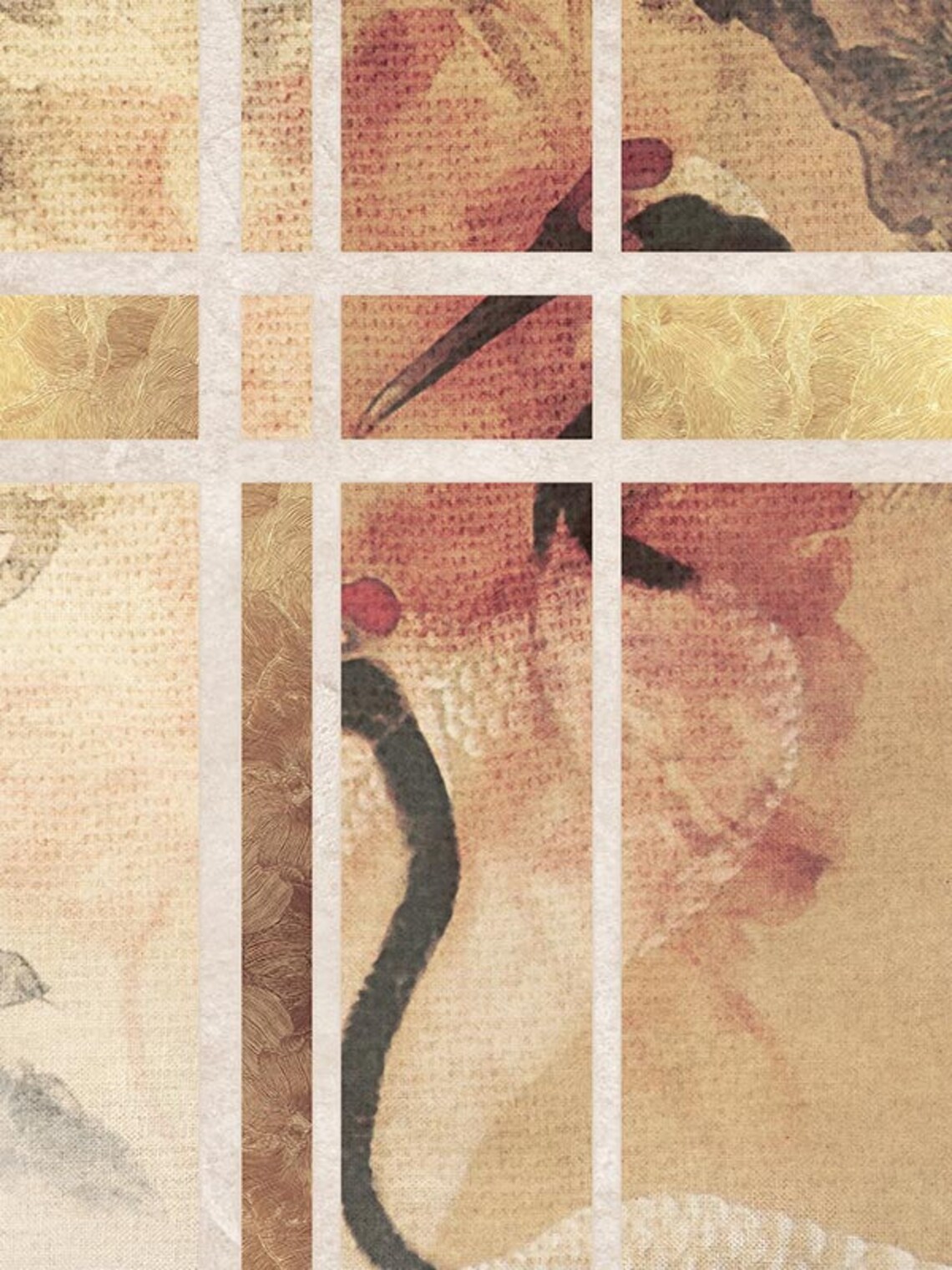 CRANE WALLPAPER Landscape Wall MURAL Japanese Wallpaper - Etsy