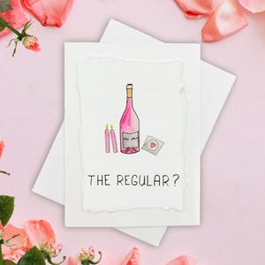 The Regular? ı Carte Saint Valentin de L'Amour Pour Femme - Mari - Homme ı Peinte Individuellement À La Main en Aquarelle