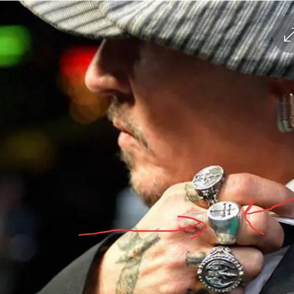 Marilyn Manson  -Johnny Depp  ring in sterling silver 925  Double Cross Ring - Anello in argento 925 sterling silver men's Women Cross Ring