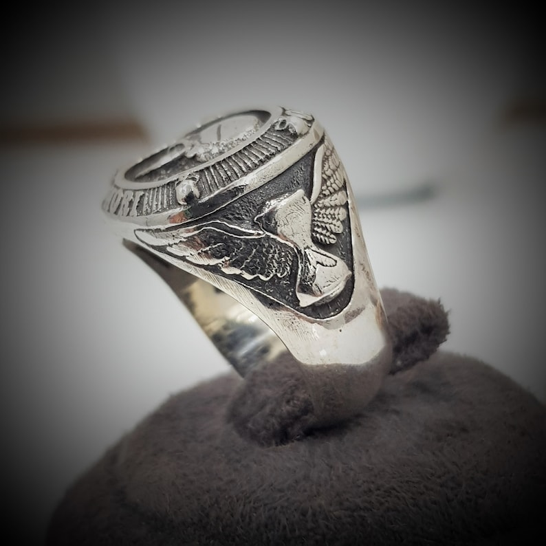 Memento Mori Mori Ring Memento Mori ,,Memento Mori Sterling Silver Stoiscm Ring 925 Sterling Silver Men's Pinky Ring image 5