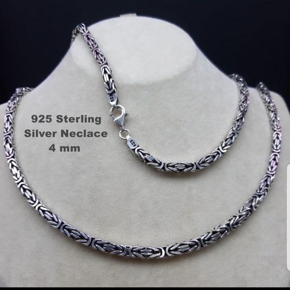 Solid Byzantine Necklace Sterling Silver 18 Length 7.5mm | Jared