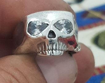 JD CZ Crystal Gemstone Eye JIM Ring Johnny Deep Collection Jim Ring Sterling Silver Skull Jimmy Ring