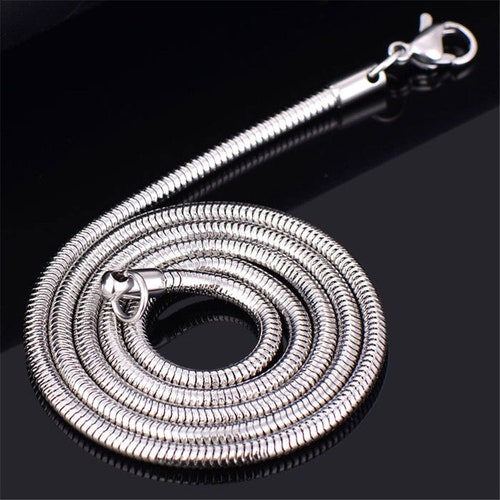 925 Sterling Silver Men Chain Necklace Byzantine Chains Gift - Etsy